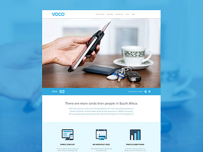 Yoco Website clean design flat icons isoflow minimal ui website