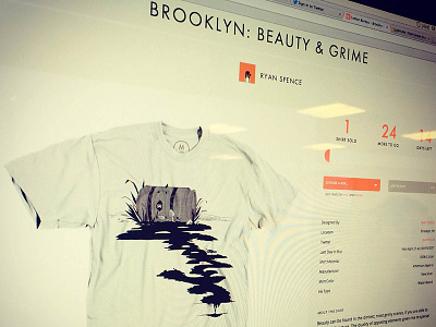 Brooklyn: Beauty & Grime drawing illustration screenprint t shirt