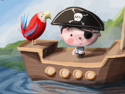 Captain Cyan adobe cyan kids photoshop pirate wacom