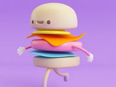 BURGER burger c4d render run vray