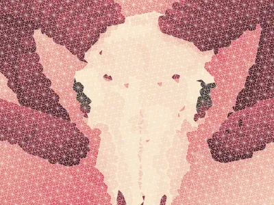 Geometric Skull - Ram design geometric geometrical horns ram shapes skull triangle triangles