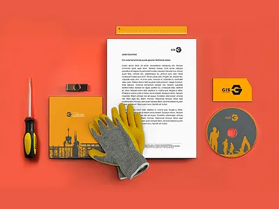 Gis /Stationery abstract businesses company electrician engineering industry logo reports services welder works