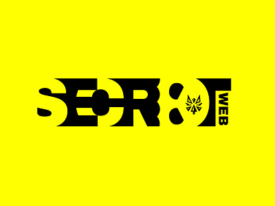 Secret Web - Logo brand dual color flat identity lettering logo minimal negative space positive space yellow