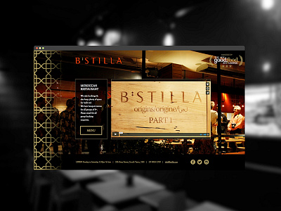 B'stilla moroccan restaurant webpage