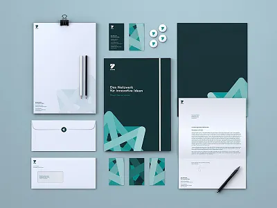 7Crowd - Identity 7crowd business card clips corporate identity pen stationery studio eusebio