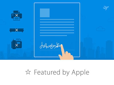 SignEasy for iOS 7 app apple documents featured green ios iphone itunes mobile sign ui ux