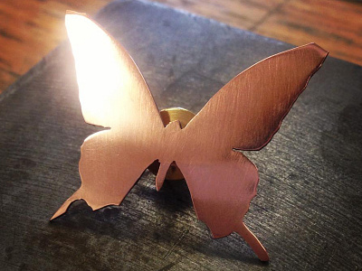 Butterfly Pin metal work photo illustration