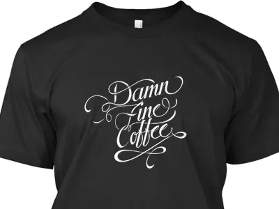 Damn Fine Coffee T-shirt branding coffee custom lettering peaks script t shirt tshirt twin peaks