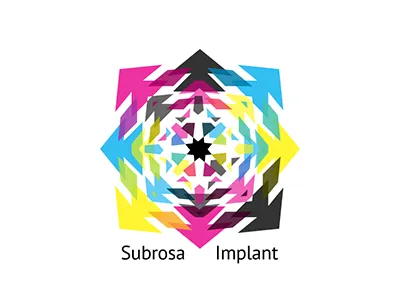 Subrosa Implant logo graphic design logotype