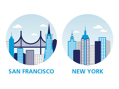 City Skylines city flat minimalistic new york novo nordisk san francisco simple skyline vector