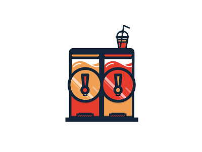 Brain Freeze gasstation illustration slush vector