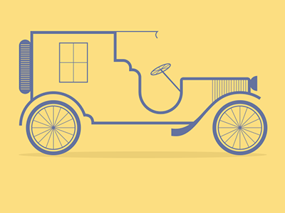 car Icon Set / 06 art car flat icon illustration line nostalgia old vector