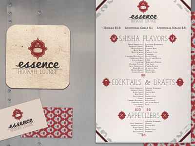 Essence Hookah Lounge logo branding design graphic logo