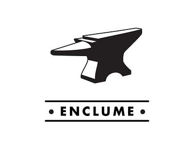 Enclume Logo anvil black and white enclume futura logo vector