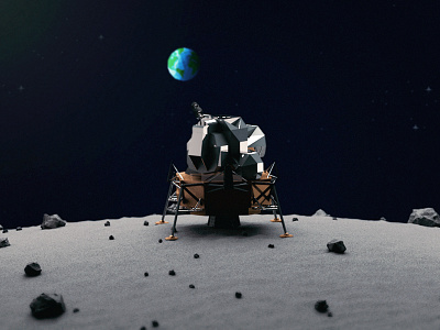 Apollo 11 3d apollo apollo 11 c4d cinema cinema 4d moon nasa poly