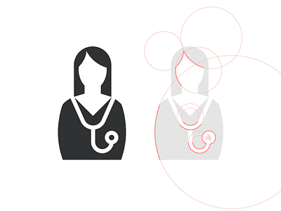 Doctor Icon doctor female health icon iconography stethoscope