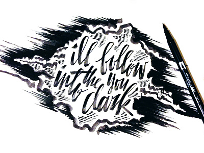 I'll Follow You design handdrawn handlettering illustration lettering typography