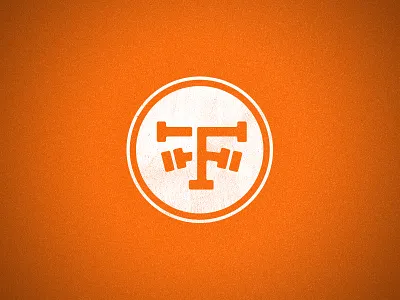 Fitmore Training circle exercise fit fitness logo monogram orange training weight workout