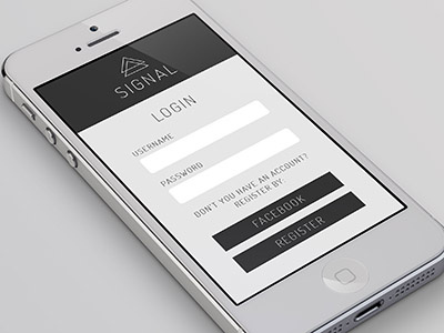 Signal app design greyscale ios minimal ui ux