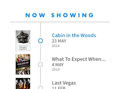 Now Showing Simple Timeline flat now poster showing simple timeline