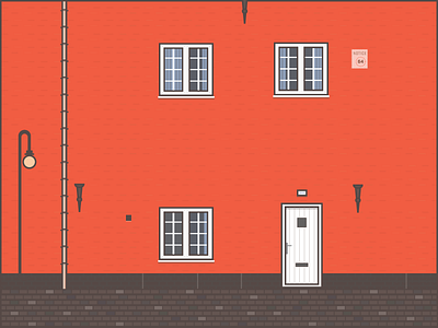 Red House architecture bricks buildings door home house red vector wall windows