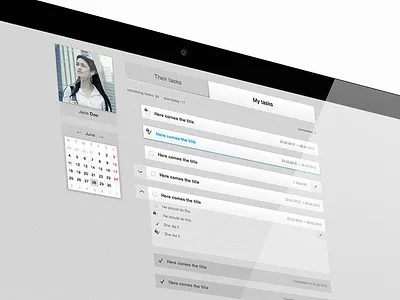 Dashboard blue calendar dashboard dropdown flat gray interface web