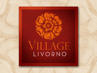 Village Livorno brand branding design flat graphic icon illustration logo logotype typography vector