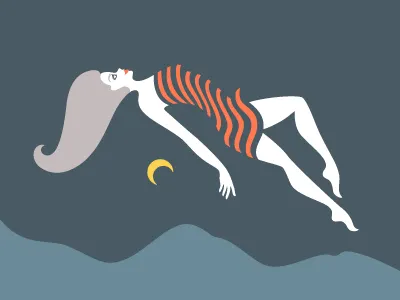 Float Studio — freedom float floating girl harmony illustration minamalistic minimalism mystery pure sky style woman