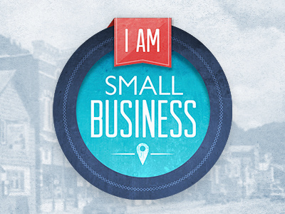 Small Business Logo blue logo road trip seal small business texture