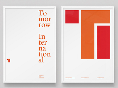 Tomorrow International brand identity branding logo poster typography