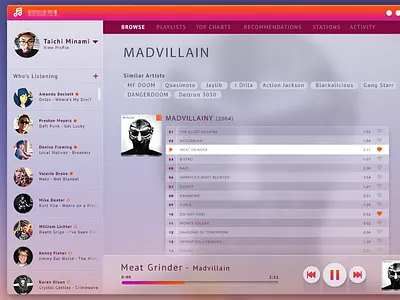 Desktop Music Player music player ui user interface ux