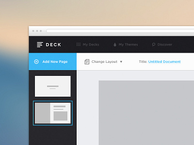 Deck Interface deck document editor icons interface