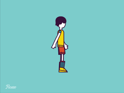 Ficazo animation blue boy colors cycle dribbble ficazo red walk walk cycle whale