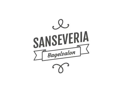 Sanseveria @chilli bagel bagelsalon food logo retro vintage