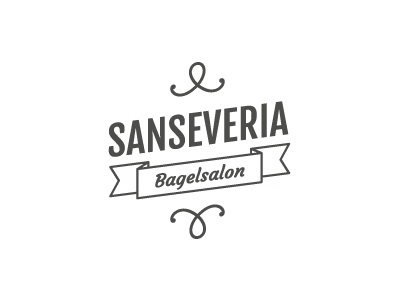 Sanseveria @chilli bagel bagelsalon food logo retro vintage