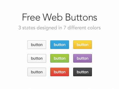 Web Buttons (PSD) button buttons colors element freebie resources ui