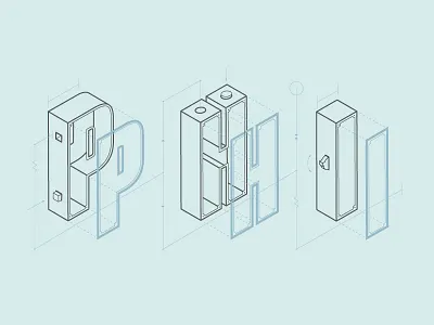 Dribbble meetup dribbble exploded illustration meetup phi philadelphia philly tech type week