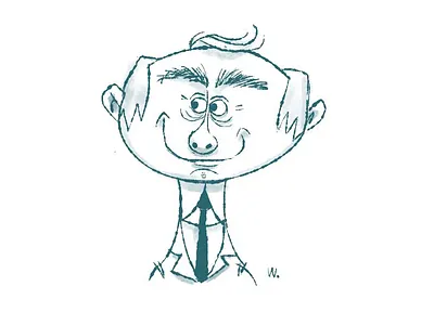 Hector character design exploration fun midcentury retro shape sketch stylised weirdink