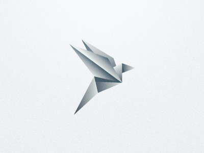 Origami Bird animal bird mark metal