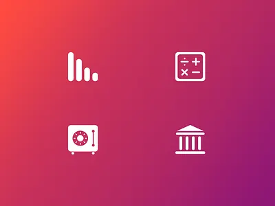 Finance Icons bank chart finance financial iconography icons safe secure