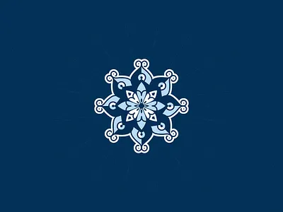 Travel Light acosta flower icon java kolam logo pattern yoga