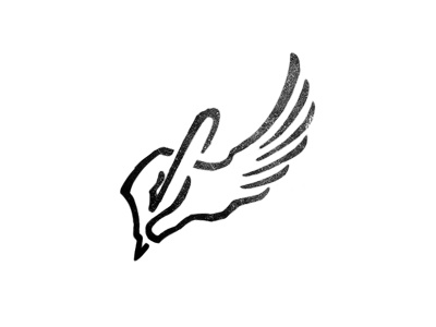 IDZN creation logo bird creation design hand mark pen wings