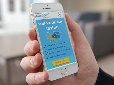 Carcoin Mobile Site branding car carcoin header homepage king kong landing page logo mobile video vimeo website