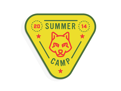 Wolf Camp camp icon illustration summer wolf