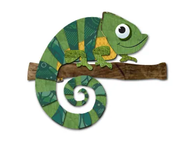 Chameleon chameleon illustration photoshop texture vector