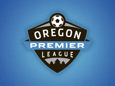 Oregon Premier League badge banner crest football futbol logo oregon premier soccer trees