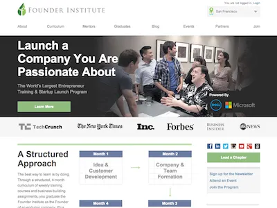 New Founder Institute Website