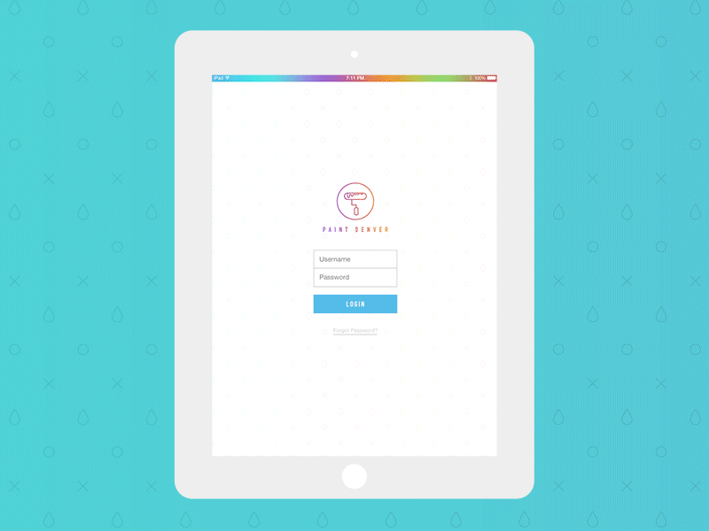 Painting App – Flow app appointment budicons edit flat gradient ios7 ipad login minimal painting ui