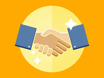 Let's shake on it illustrations