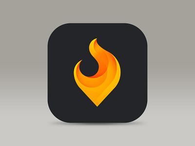 Nightfinder icon dark fire flat icon ios ios7 night